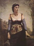 Jean Baptiste Camille  Corot Agostina (mk09) oil on canvas